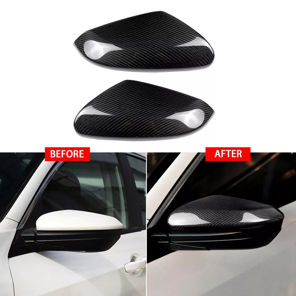 Carbon Fiber Car Door Mirror Cover Cap - Honda Civic 10th Gen