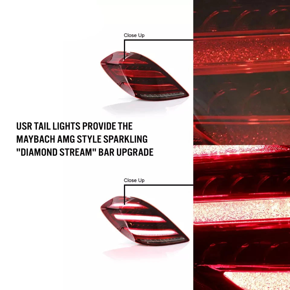 FACELIFT Maybach AMG Plug & Play LED Tail Light Set - Mercedes W222 S Class 2014-2017