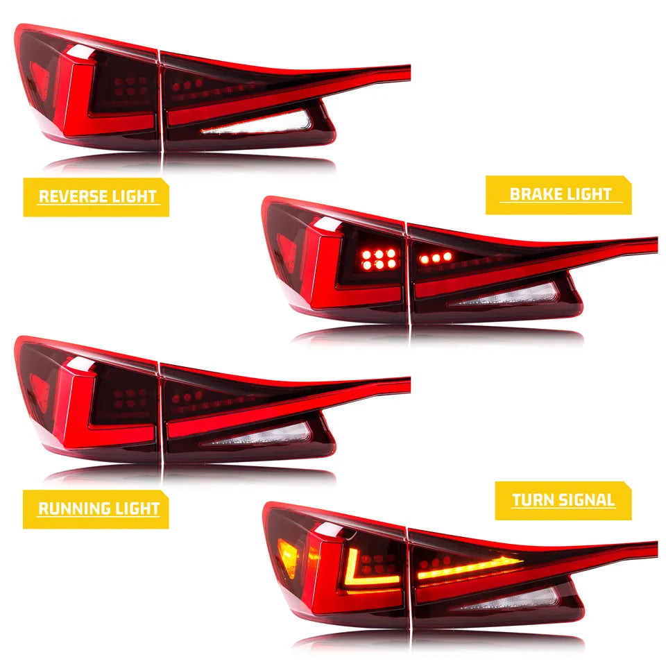 LED Tail lights w/ Trunk Bar Light - Lexus IS250 IS350