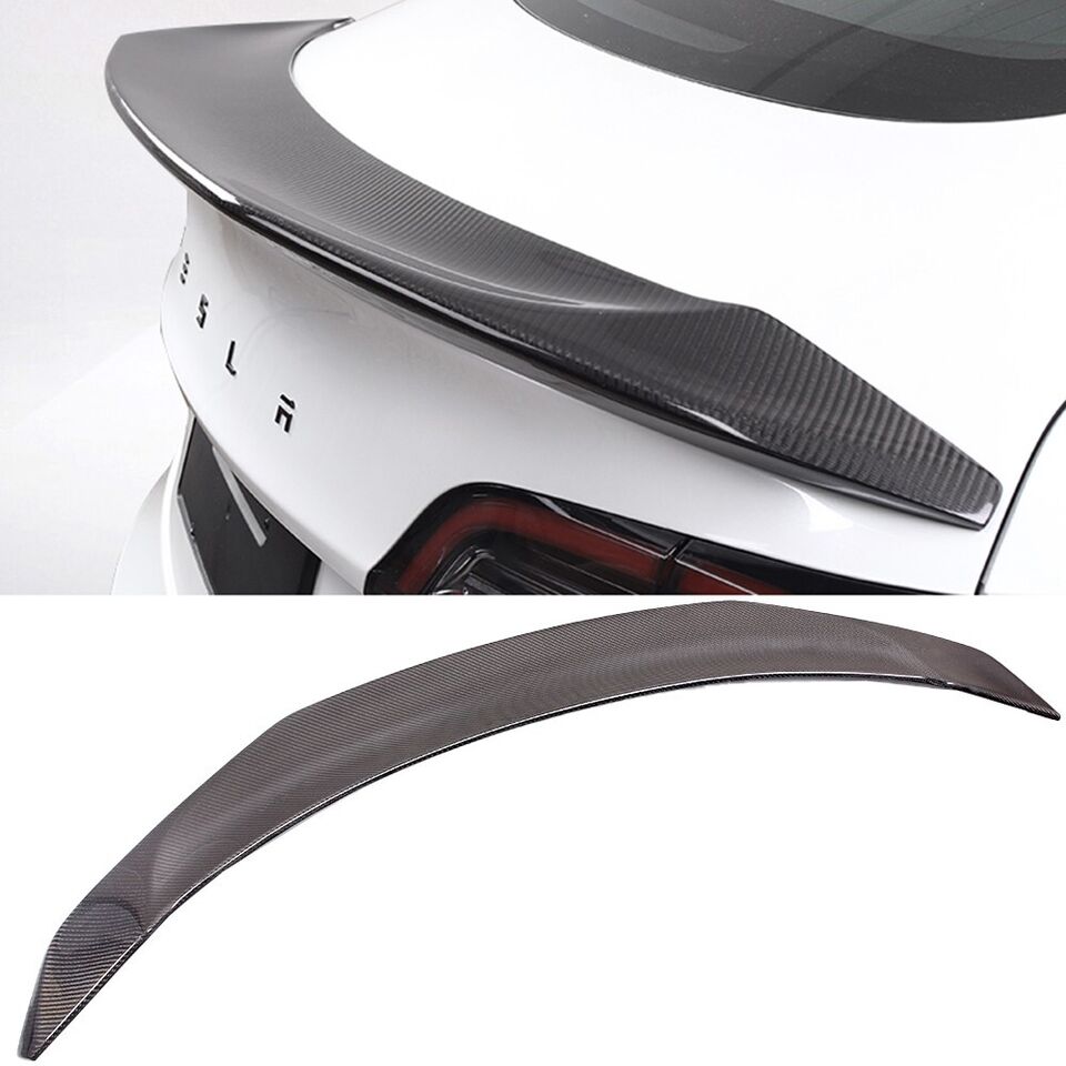 V Style Carbon Fiber Spoiler - Tesla Model 3