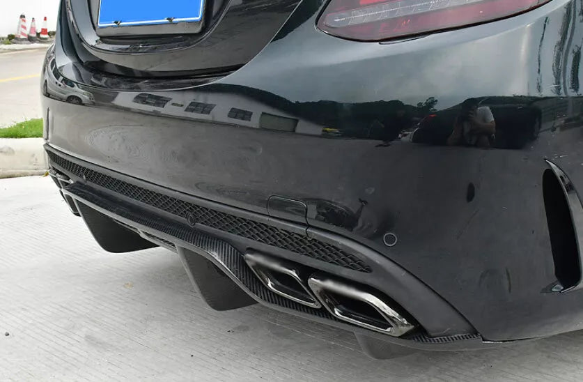 PSM Style Carbon Fiber Rear Diffuser - Mercedes Benz W205 C63 AMG C-Class