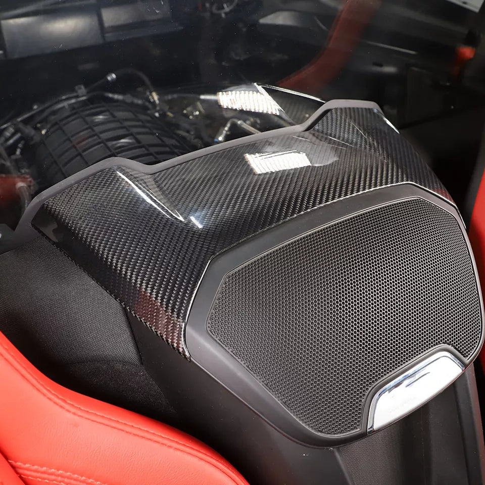 Carbon Fiber Rear Speaker Top Panel Cover - Corvette C8  2020-2024