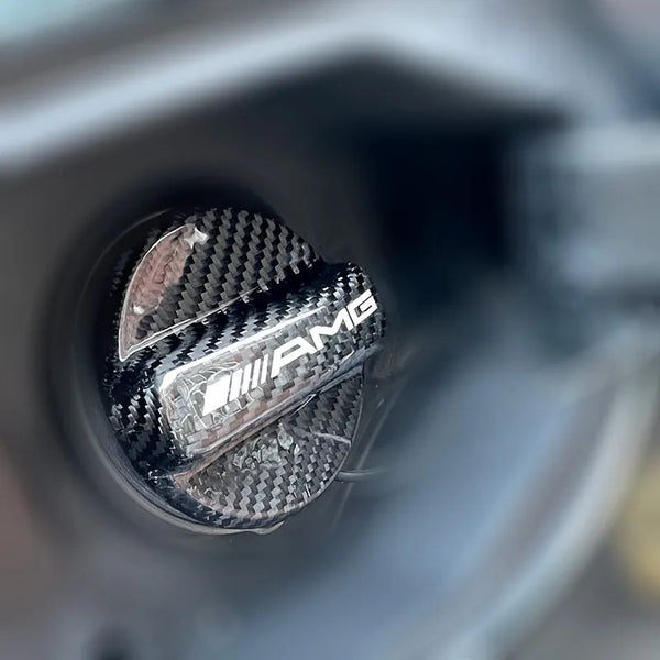 Carbon Fiber Gas Fuel Cap Cover For Mercedes Benz