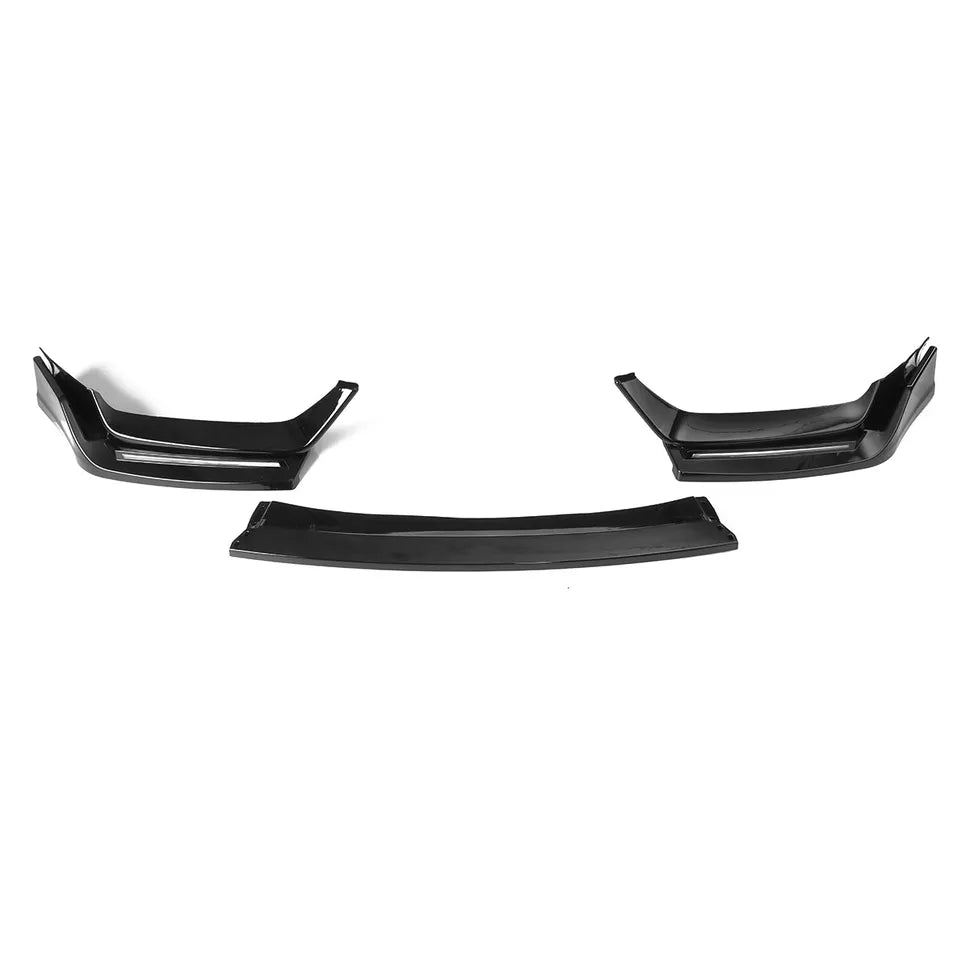 GLOSS BLACK LED FRONT BUMPER LIP W/ LED - HONDA CIVIC Si & HATCHBACK