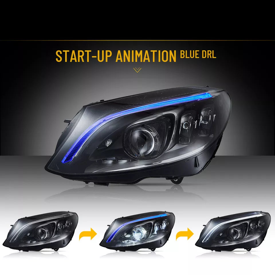 Full LED Headlights - Mercedes Benz C-Class AMG W205 2015-2021