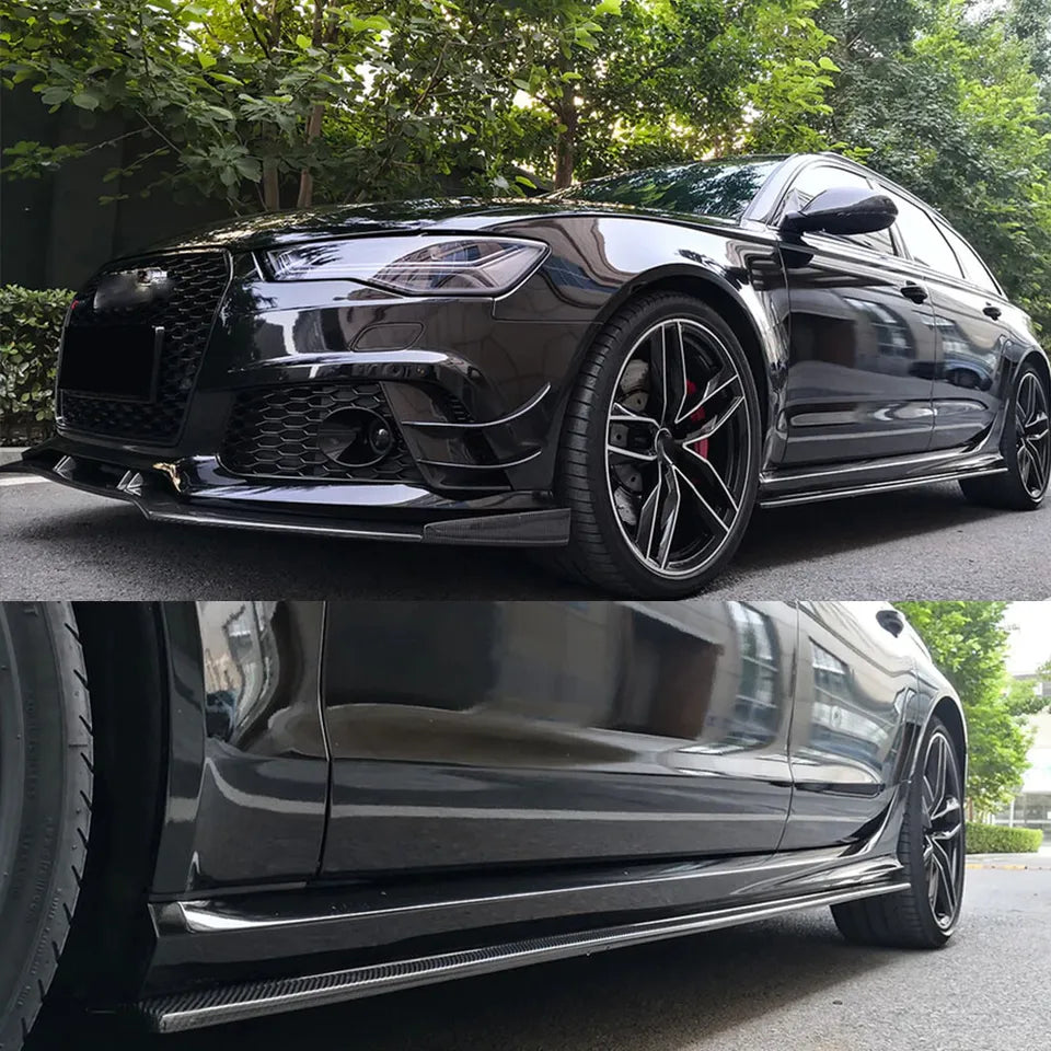 Carbon Fiber Side Skirts Extension - Audi A6 RS6 C7