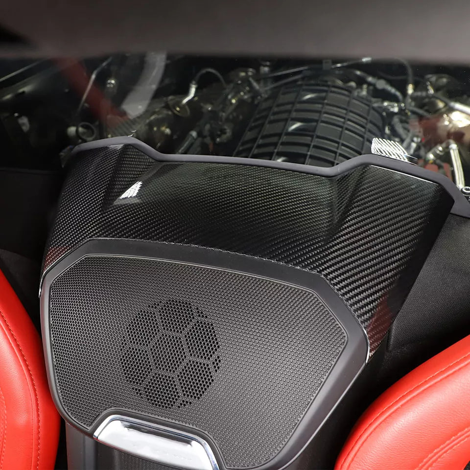 Carbon Fiber Rear Speaker Top Panel Cover - Corvette C8  2020-2024