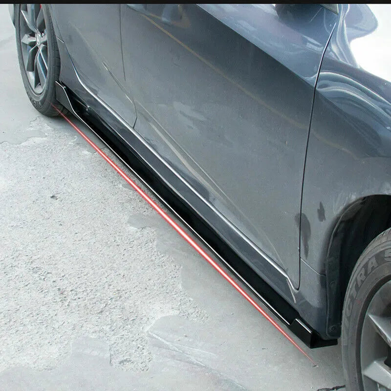 Gloss Black Side Skirts Extension - Honda Civic