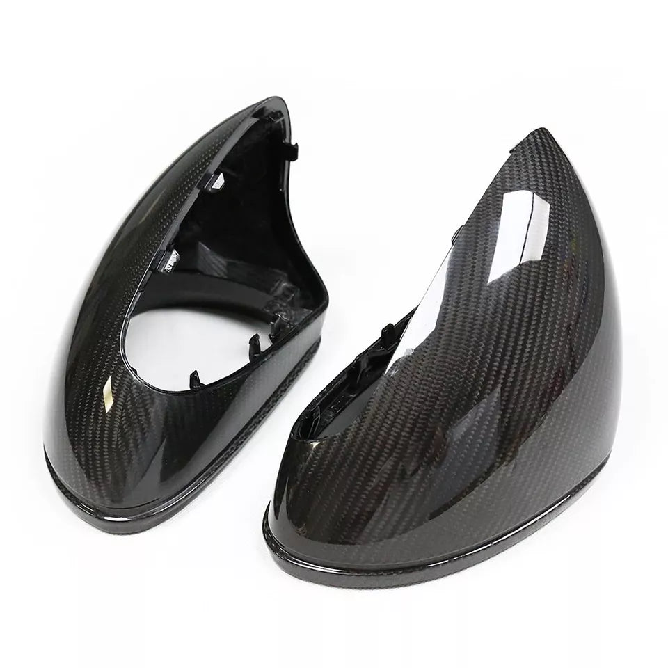 Dry Carbon Fiber Mirror Cap Set Replacement - Porsche 981 Boxster GTS 991 911