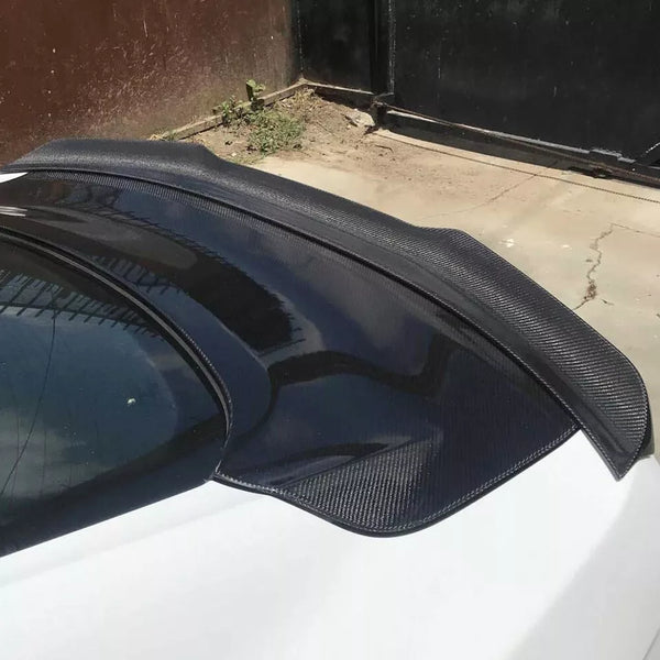 H Style Carbon Fiber Rear Trunk Spoiler - Ford Mustang