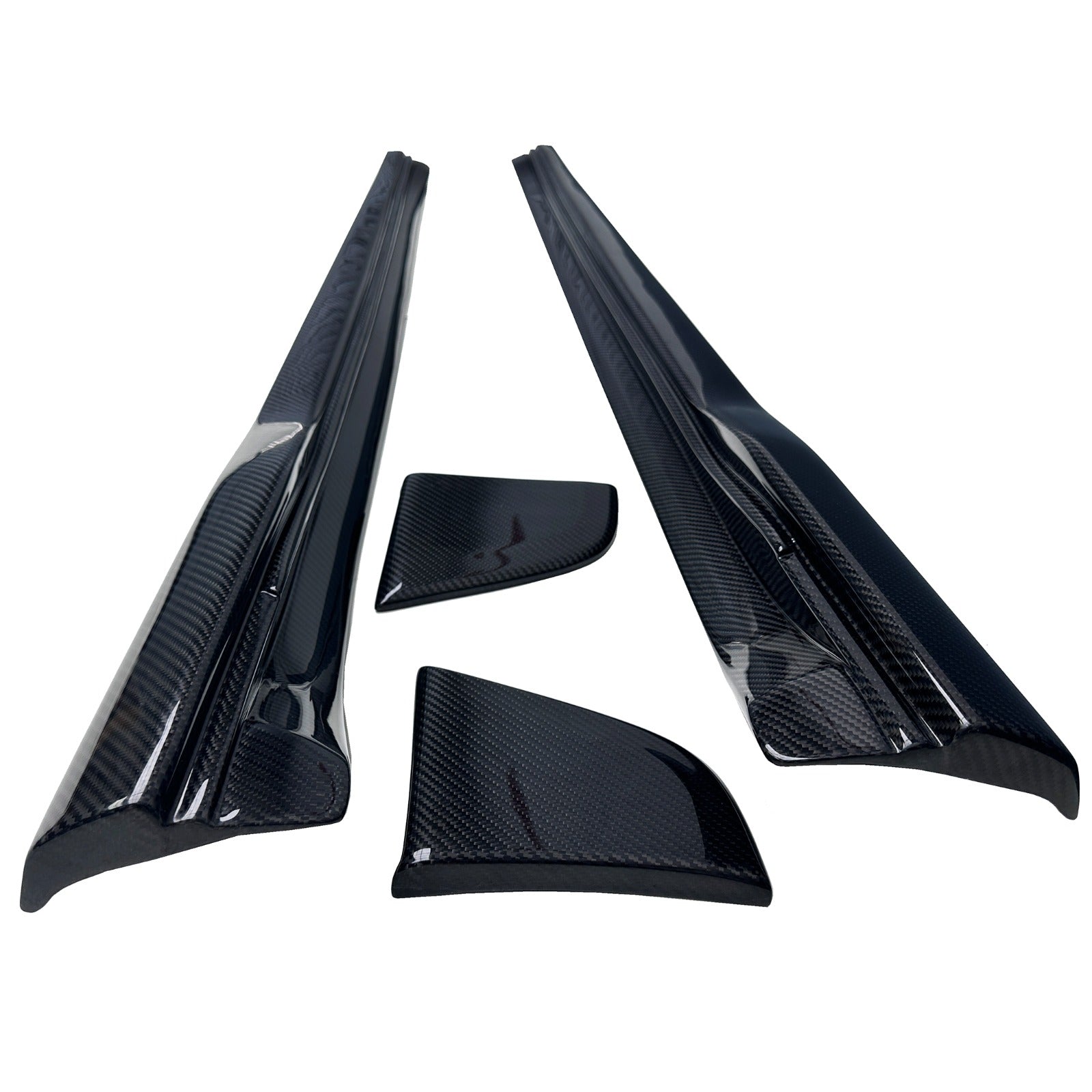 Dry Carbon Fiber Side Skirts w/ Winglet - porsche 911 992 Turbo S