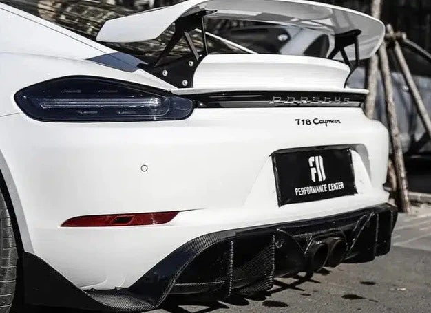 Carbon Fiber Rear Diffuser - Porsche 718 Cayman/Boxster (2016-2023)