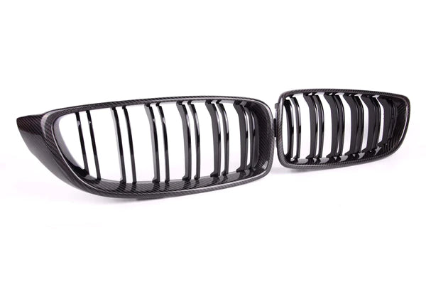 Dual Slat Carbon Front Grilles - BMW F30 3 Series