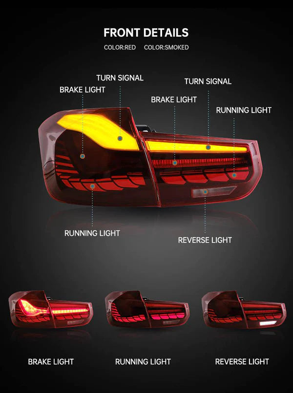 GTS OLED Taillights - BMW F80 M3 & F30 3 Series Taillights The Carbon Industries 